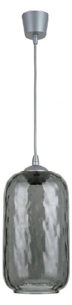 Brilagi - Lustra LED suspendată pe cablu R GLASS 1xE27/60W/230V pr. 14 cm argintiu/gri fumuriu