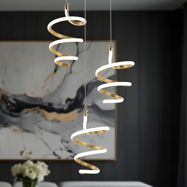 Lampă suspendată LED G075-3CPR Gold