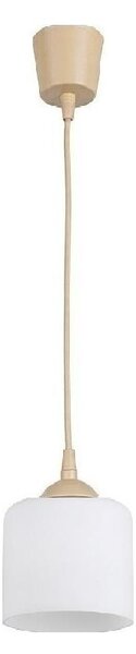 Brilagi - Pendul LED pe cablu RETRO GLASS 1xE27/60W/230V, diametru 10 cm, bej/alb