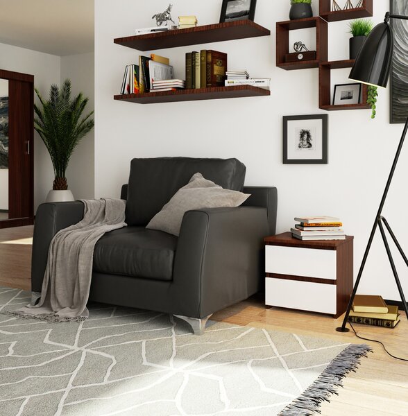 Noptieră Cleania CL2 (wenge + alb). Promo -21%. 1151951