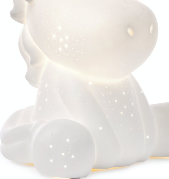 ONLI - Lampă de masă PORCELLANA 1xE14/6W/230V 23,5 cm unicorn