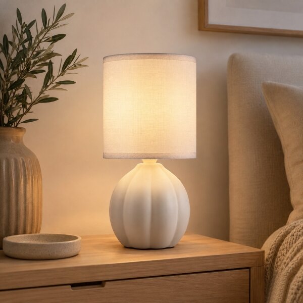 Brilliant - Lampă de masă DUNE 1xE14/20W/230V albă