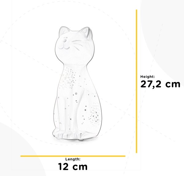 ONLI - Lampă de masă PORCELLANA 1xE14/6W/230V 27,2 cm pisică