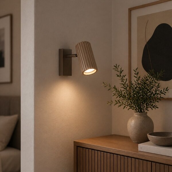 Brilliant - Aplica spot de perete LAKEWOOD 1xGU10/10W/230V maro