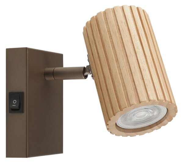 Brilliant - Aplica spot de perete LAKEWOOD 1xGU10/10W/230V maro