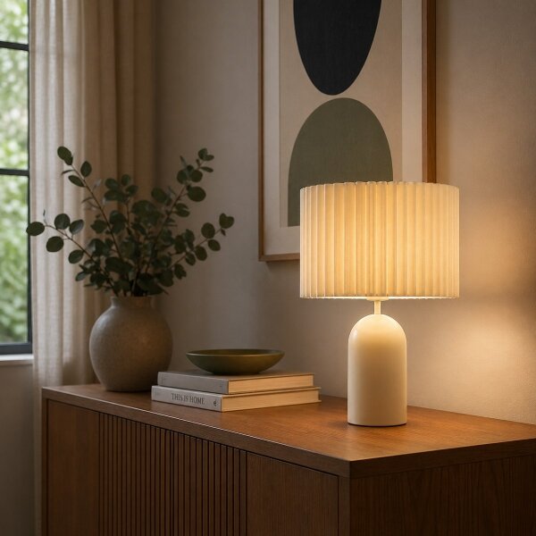 Brilliant - Lampă de masă VELIN 1xE27/20W/230V crem