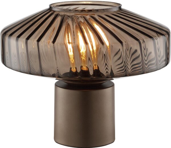 Brilliant - Lampă de masă LYN 1xE27/20W/230V maro/maro fumuriu