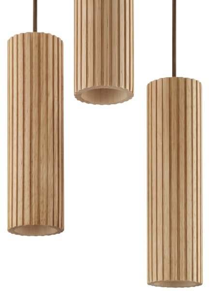 Brilliant - Lustră pe cablu LAKEWOOD 3xGU10/10W/230V, diametru 28 cm, maro