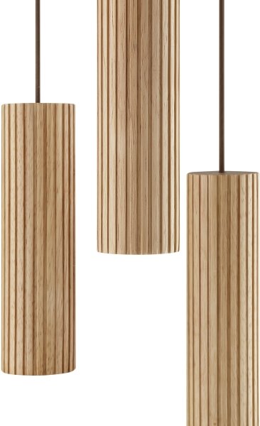 Brilliant - Lustră pe cablu LAKEWOOD 3xGU10/10W/230V, diametru 28 cm, maro