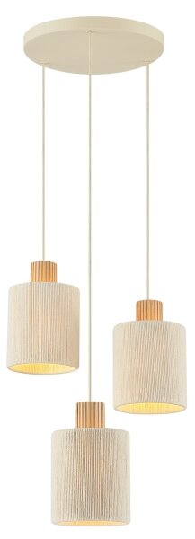 Brilliant - Lustră suspendată pe cablu ARLO 3xE27/20W/230V, diam. 40 cm, crem