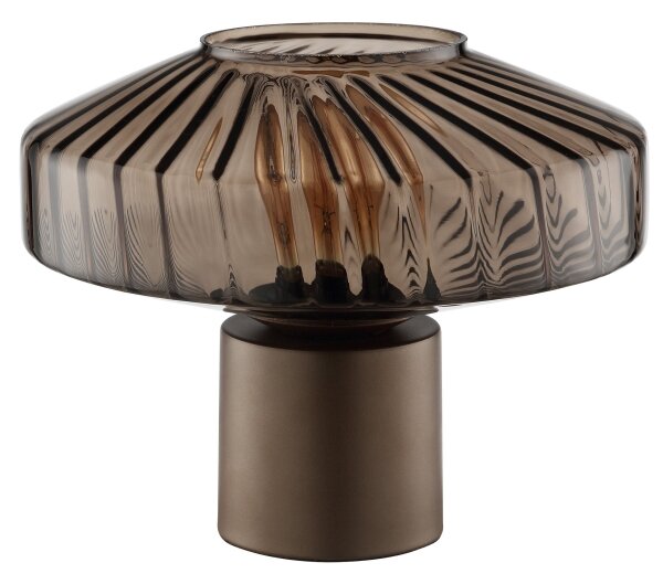 Brilliant - Lampă de masă LYN 1xE27/20W/230V maro/maro fumuriu