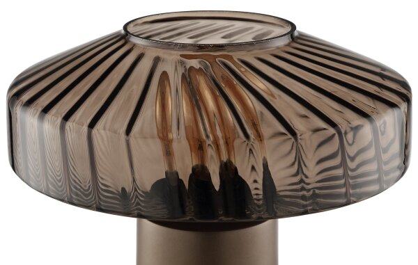 Brilliant - Lampă de masă LYN 1xE27/20W/230V maro/maro fumuriu