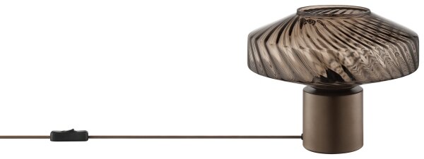 Brilliant - Lampă de masă LYN 1xE27/20W/230V maro/maro fumuriu