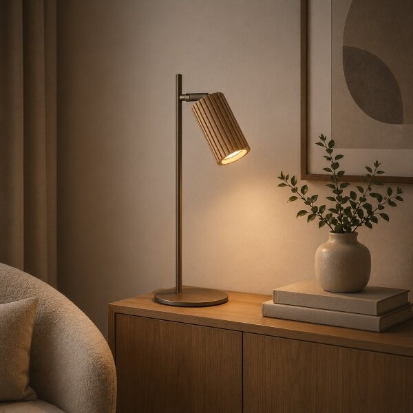 Brilliant - Lampă de masă LAKEWOOD 1xGU10/10W/230V maro