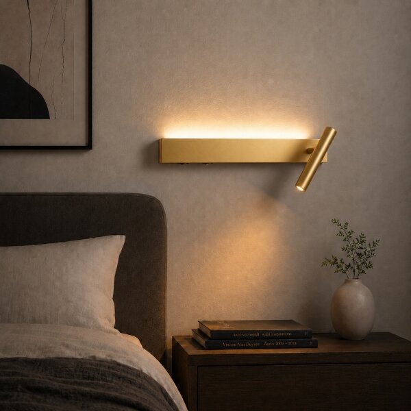 Brilagi - Aplică de perete tip spot ARLIX LED/3W/230V + LED/7W, finisaj auriu, CRI 90