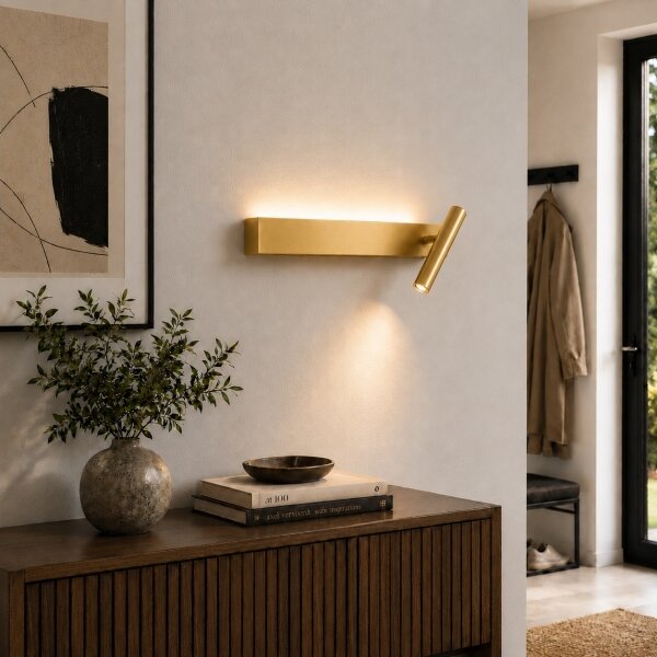 Brilagi - Aplică de perete tip spot ARLIX LED/3W/230V + LED/7W, finisaj auriu, CRI 90