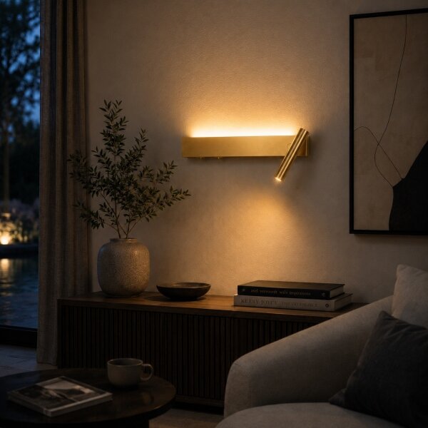 Brilagi - Aplică de perete tip spot ARLIX LED/3W/230V + LED/7W, finisaj auriu, CRI 90