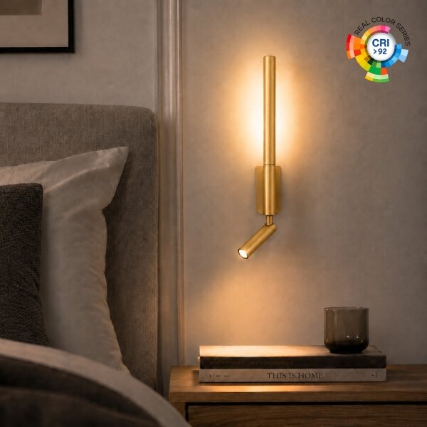 Brilagi - Aplică de perete cu spot LED VIXON LED/3W/230V + LED/5W auriu CRI 90