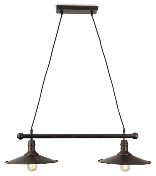 BRILAGI - Lustră suspendată pe cablu FORGE 2xE27/60W/230V maro