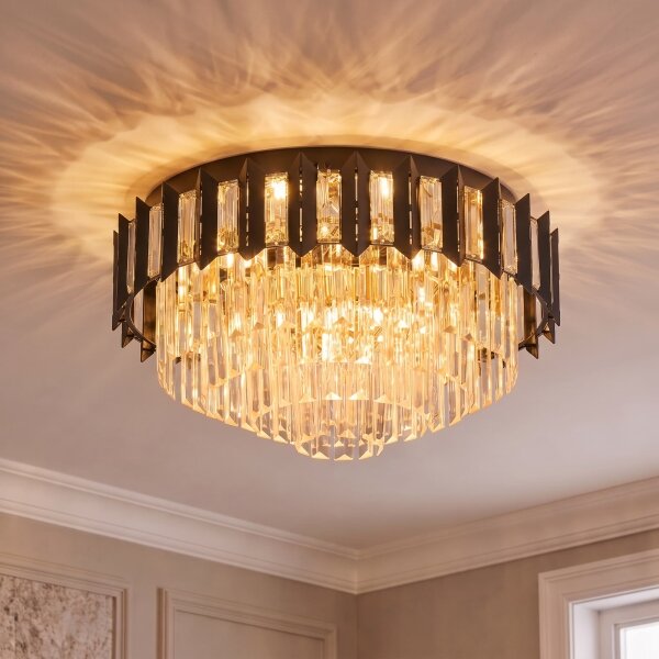 BRILAGI - Plafonieră SPECTRA 5xE14/40W/230V diam. 48 cm neagră