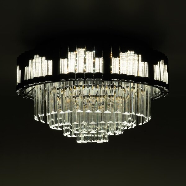 BRILAGI - Plafonieră LED dimabilă CROWN LED/41W/230V diam. 48 cm neagră + telecomandă