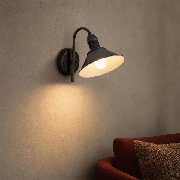 BRILAGI - Lampă de perete FORGE 1xE27/60W/230V neagră