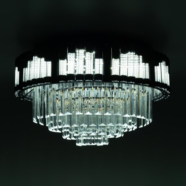 BRILAGI - Plafonieră LED dimabilă CROWN LED/41W/230V diam. 48 cm neagră + telecomandă