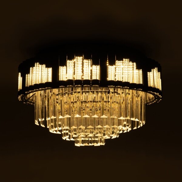 BRILAGI - Plafonieră LED dimabilă CROWN LED/41W/230V diam. 48 cm neagră + telecomandă