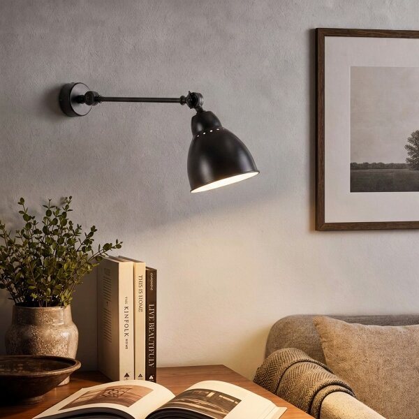 BRILAGI - Lampă de perete QUILL 1xE27/40W/230V 40 cm neagră