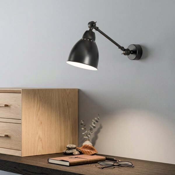 BRILAGI - Lampă de perete QUILL 1xE27/40W/230V 40 cm neagră