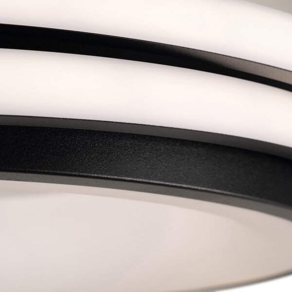 BRILAGI - Plafonieră LED dimabilă FLARE LED/84W/230V 47x51 cm neagră + telecomandă
