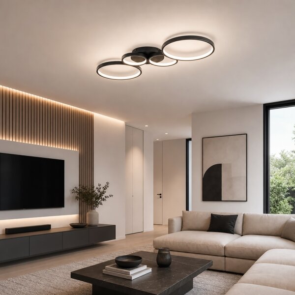 BRILAGI - Plafonieră LED ECHO LED/40W/230V 4000K 32x90 cm neagră
