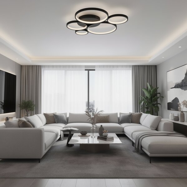BRILAGI - Plafonieră LED ECHO LED/60W/230V 4000K 50x57 cm neagră