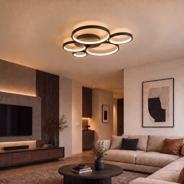 BRILAGI - Plafonieră LED ECHO LED/60W/230V 4000K 50x57 cm neagră