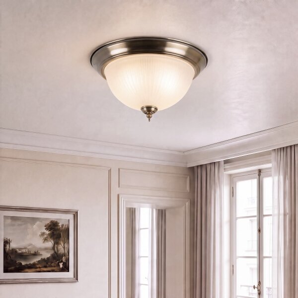 Brilagi - Plafonieră FRESCO 2xE27/40W/230V, diametru 28 cm, alamă