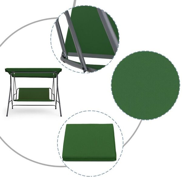 Pernă de scaun de schimb verde pentru leagăn 127x100 cm