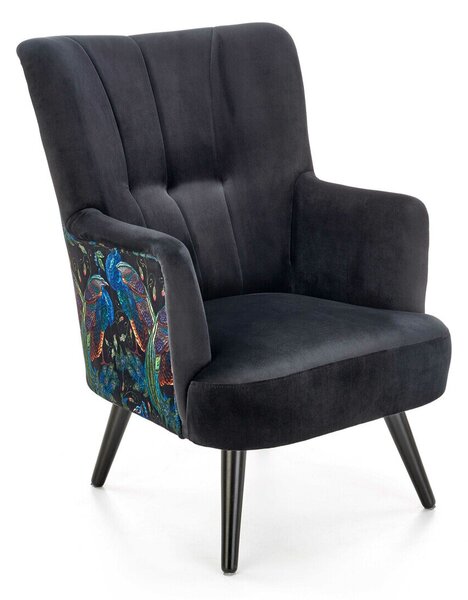 Fotoliu Houston 1372, Negru, Tapiterie, 95x67x82cm, 18 kg