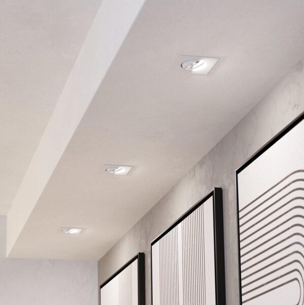 Eglo 902328-SET 3xLED corp de iluminat încastrat pentru tavan SALICETO LED/6,4W/230V 8,8x8,8cm alb