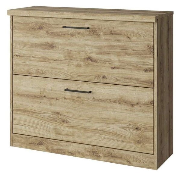 Pantofar DOORSET, stejar navarra, PAL laminat, 90x31x81 cm