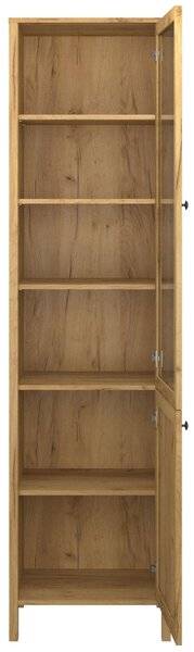 Vitrina KLARK, stejar auriu, PAL laminat, 55x42x210 cm