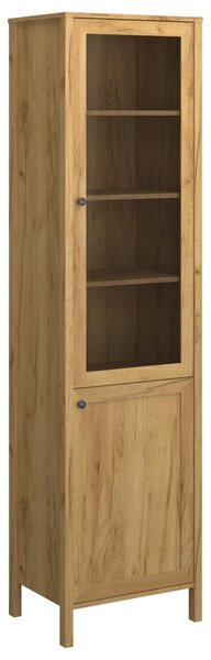 Vitrina KLARK, stejar auriu, PAL laminat, 55x42x210 cm
