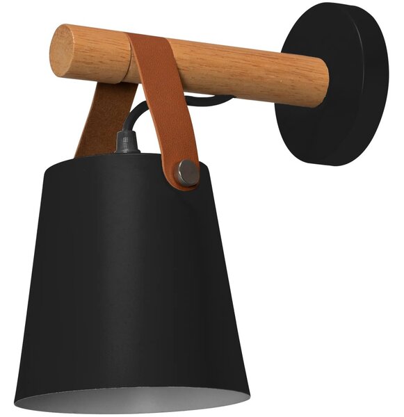 Aplică de design realizată din lemn și metal Gri