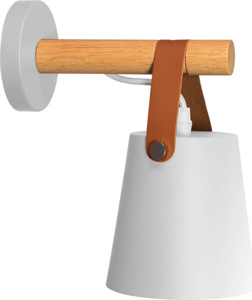 Aplică de design realizată din lemn și metal Gri