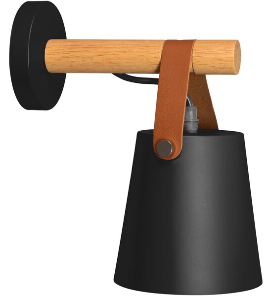 Aplică de design realizată din lemn și metal Gri