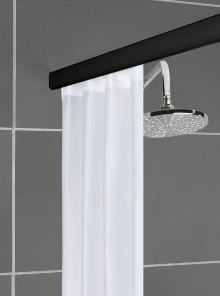 Bara perdea dus telescopica Jete neagra 125-210 cm