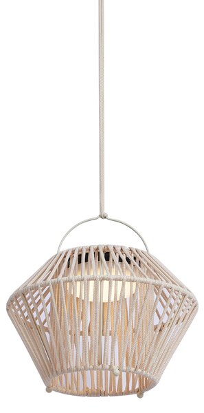 Lampă de masă boemă bej, cu LED, cu 3 trepte de intensitate, IP54, reîncărcabilă solar - Duco