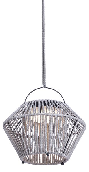 Lampă de masă boemă gri, cu LED, cu 3 trepte de intensitate luminoasă, IP54, reîncărcabilă solar - Duco