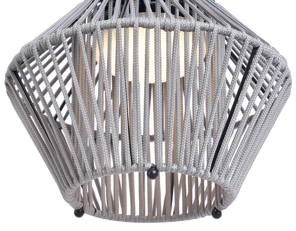Lampă de masă boemă gri, cu LED, cu 3 trepte de intensitate luminoasă, IP54, reîncărcabilă solar - Duco