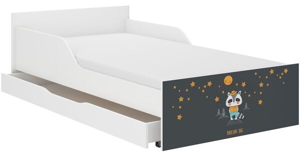 Pătuţ închis la culoare cu cer de noapte 180 x 90 cm