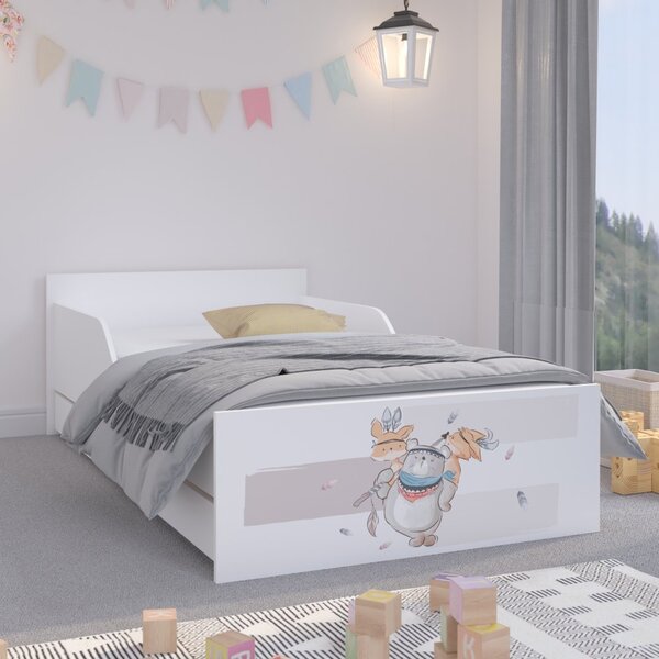 Pat adorabil pentru copii cu animale 160 x 80 cm